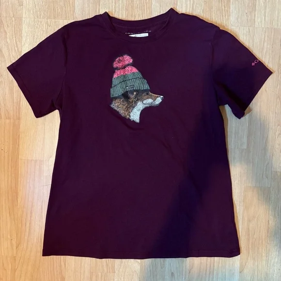 Columbia Hidden Haven Fox Short Sleeve T-Shirt Active Fit SM Omni Shade Top - Picture 1 of 2
